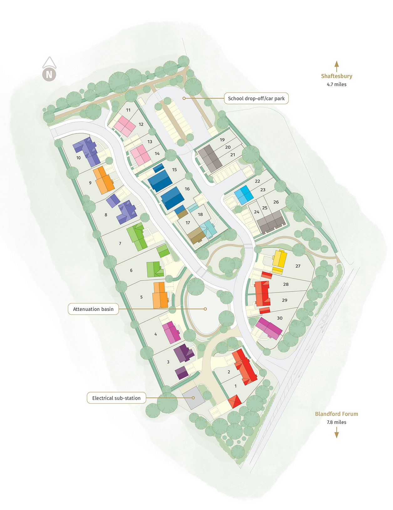New Homes Shaftesbury, Blandford, Fontmell Magna, Spring Meadows Dorset | Pennyfarthing Homes